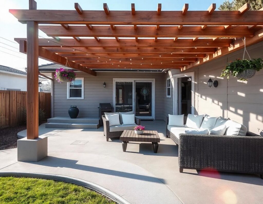 Concrete-Patio-with-Pergola-attached-to-house-design-idea-7