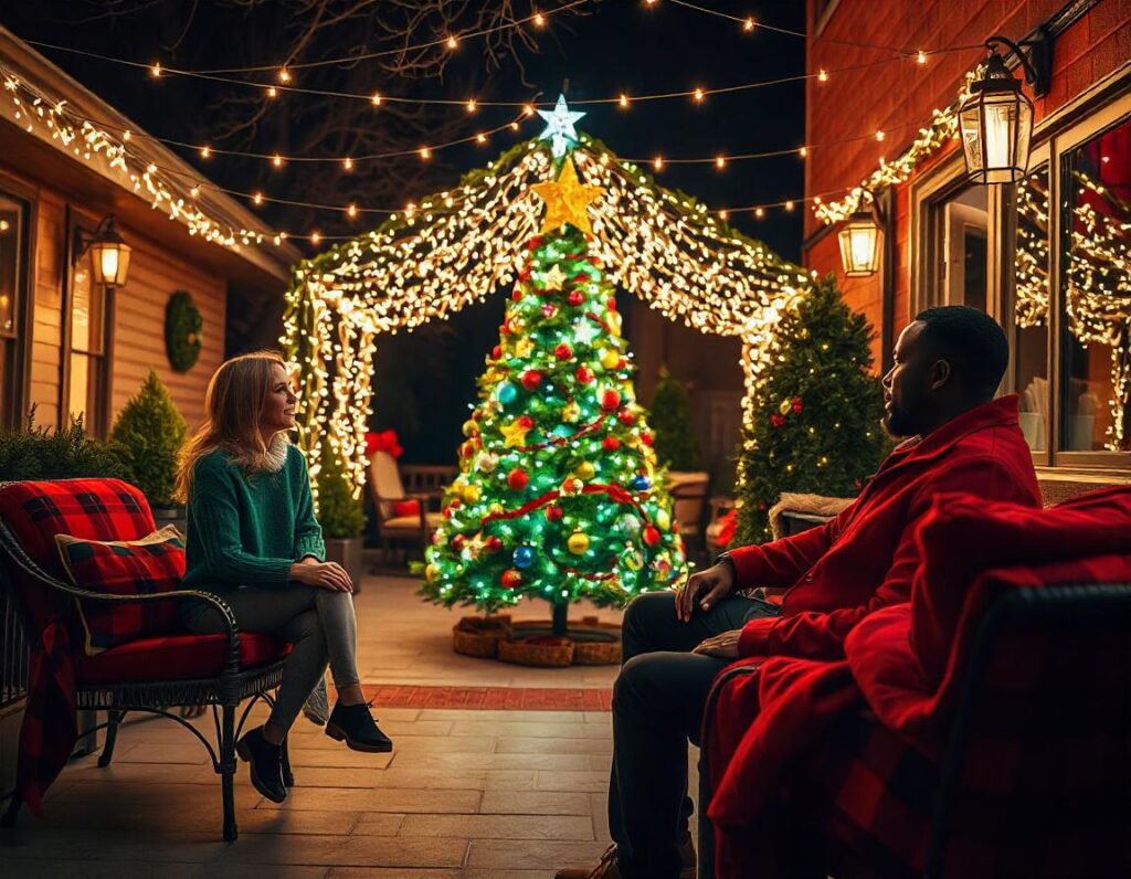 Patio-with Light-Tunnel-and-Christmas-Tree-decoration-idea-19