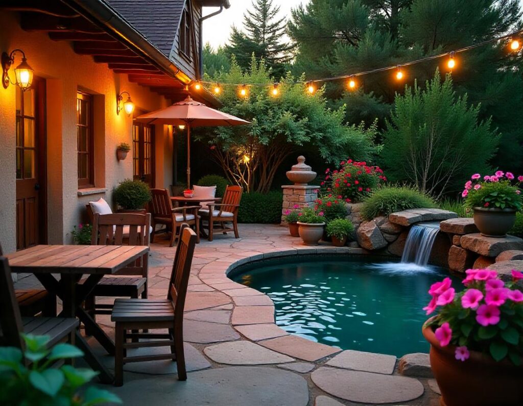 Rustic-Patio-with-Natural-Stone-Pool-backyard-design-idea-2