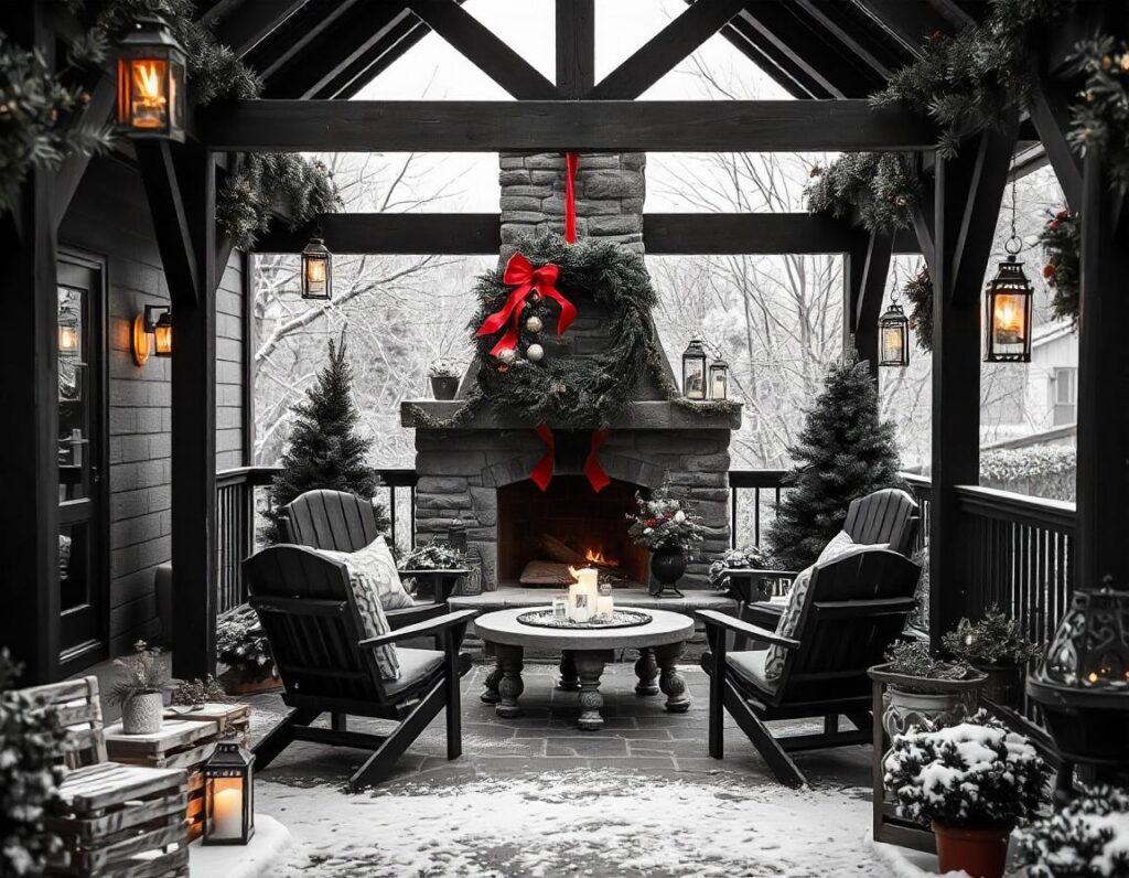 Rustic-Winter-Wonderland-Patio-Christmas-decoration-idea-2