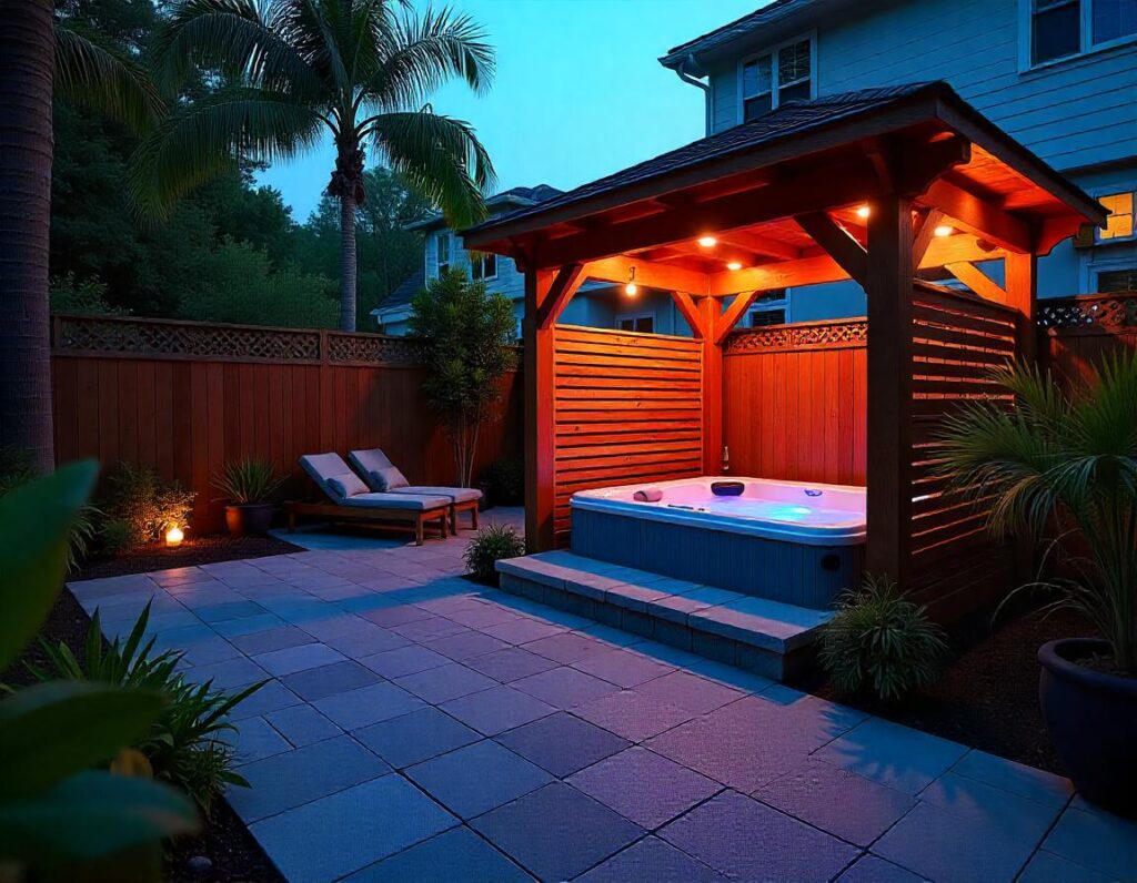 Backyard-Stone-Patio-with-Gazebo-and-Hot-Tub-design-idea-17