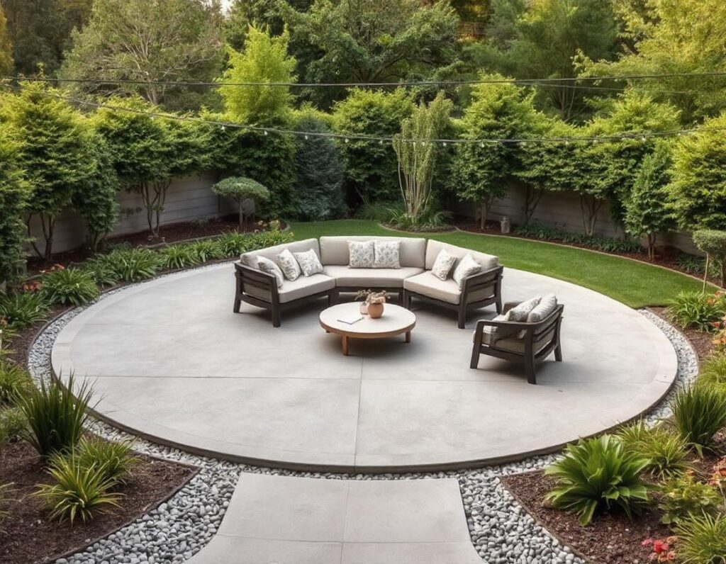 Circular- Concrete-Patio-with-Outdoor-Furniture-design-idea-1