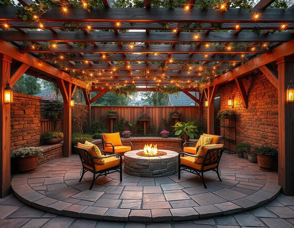 Circular-Stone-Patio-with-Pergola-and-Fire-Pit-design-idea-10