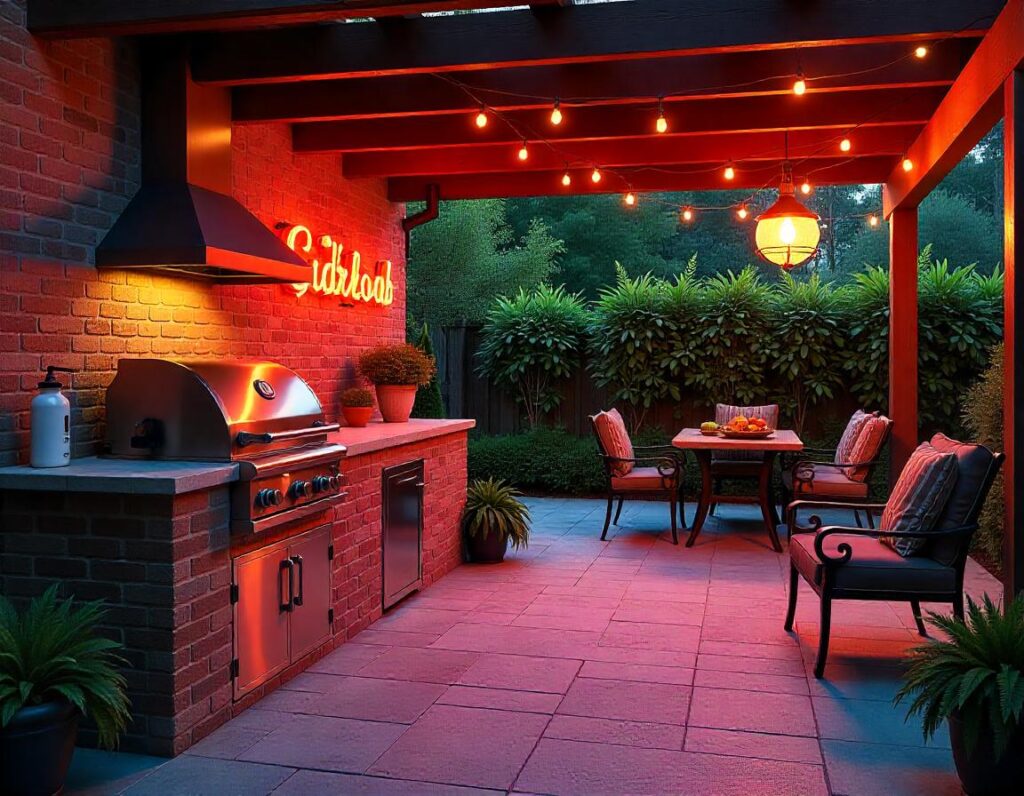 Classic-Brick-Outdoor-Kitchen-with-Dining-Area-design-idea-12