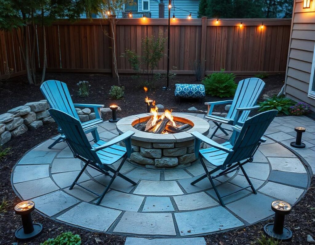 Compact-Stone-Patio-with-Fire-Pit-budget-design-idea-6