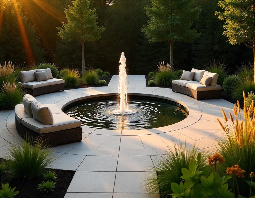 Crescent-Shaped-Patio-with Fountain-design-idea-14