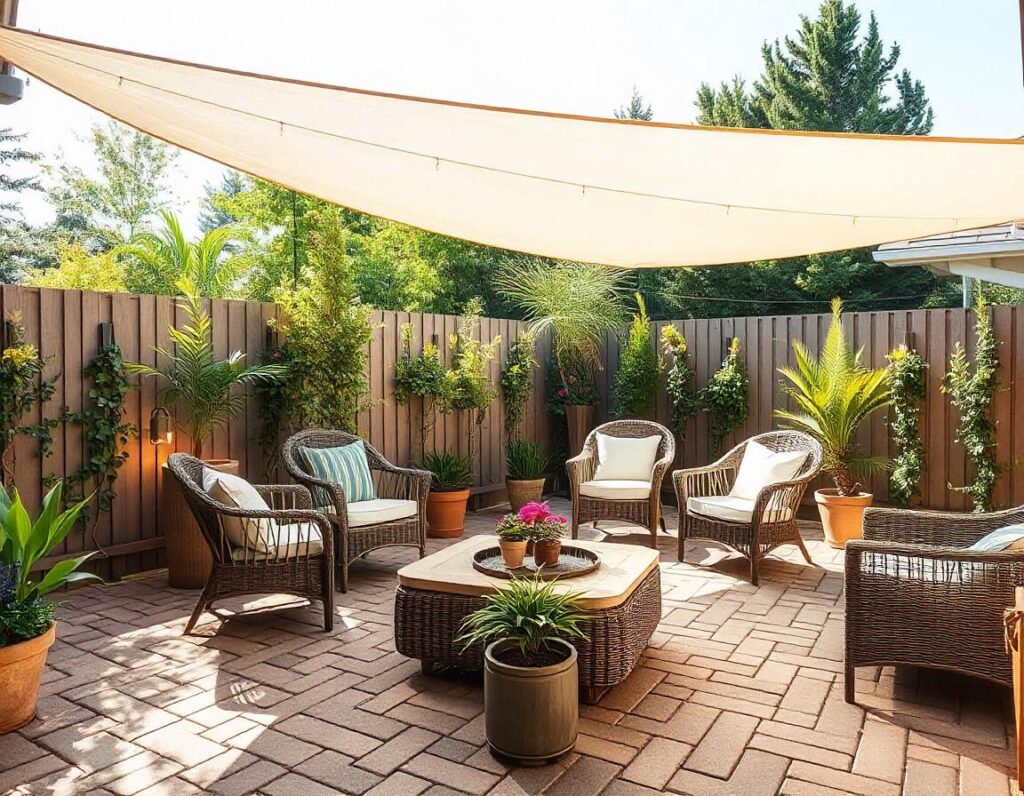 DIY-Paver-Patio-with-Shade-Sail-budget-design-idea-11