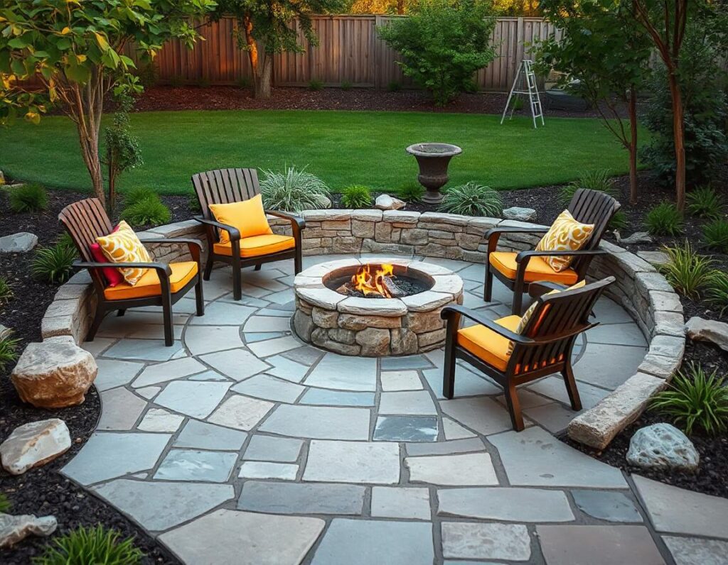 Flagstone-Patio-with-Fire-Pit-design-idea-2