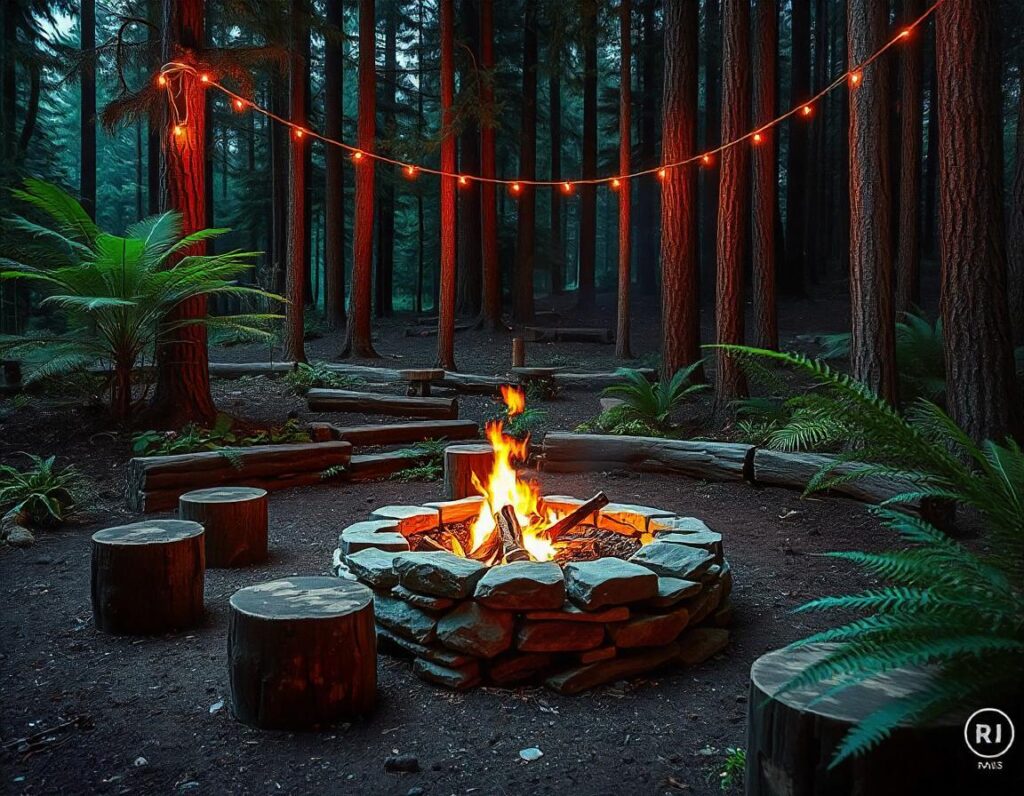 Forest-Patio-with-Fire-Pit-and-Log-Seating-design-idea-15