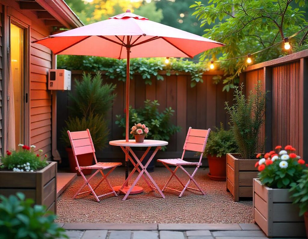 Gravel-Patio-with-Simple-Furniture-budget-design-idea-2