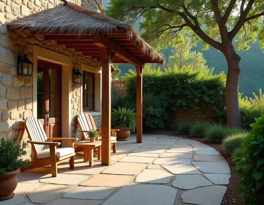 Irregular-Stone-Patio-with-Natural-Gazebo-design-idea-19