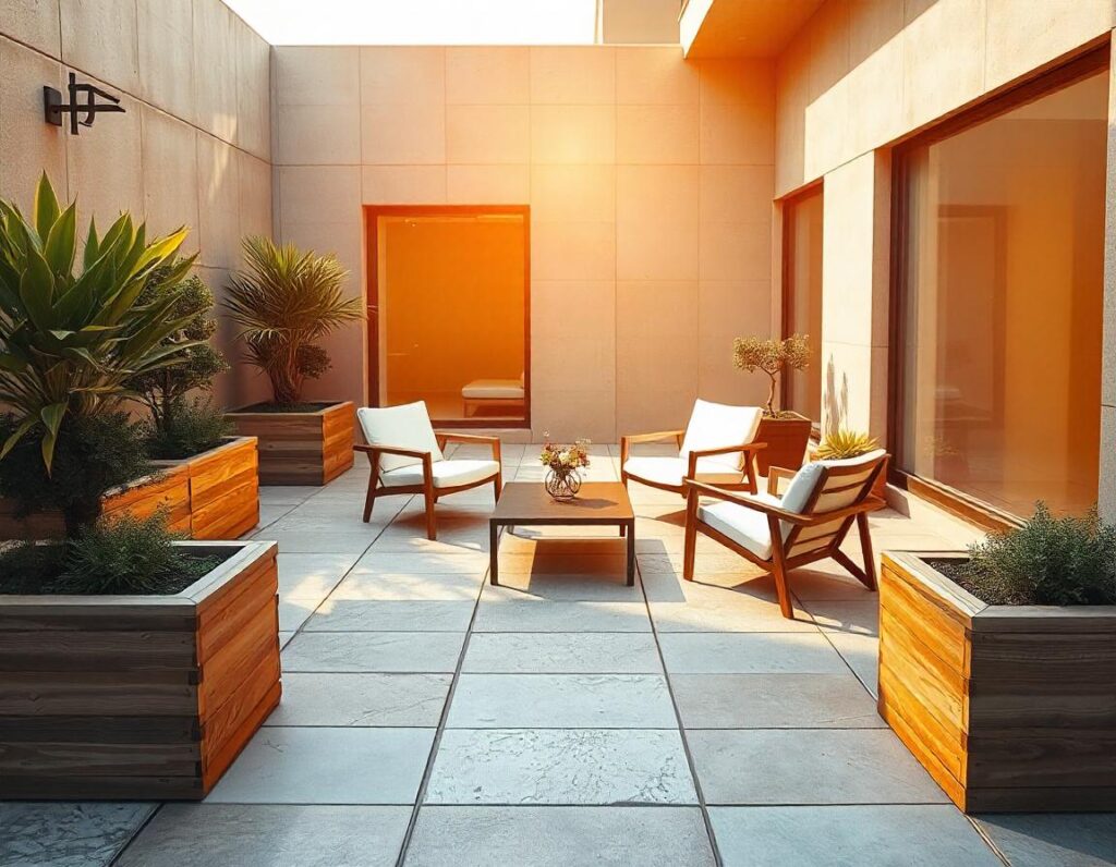 Minimalist-Stone-Patio-with-Planters-design-idea-5