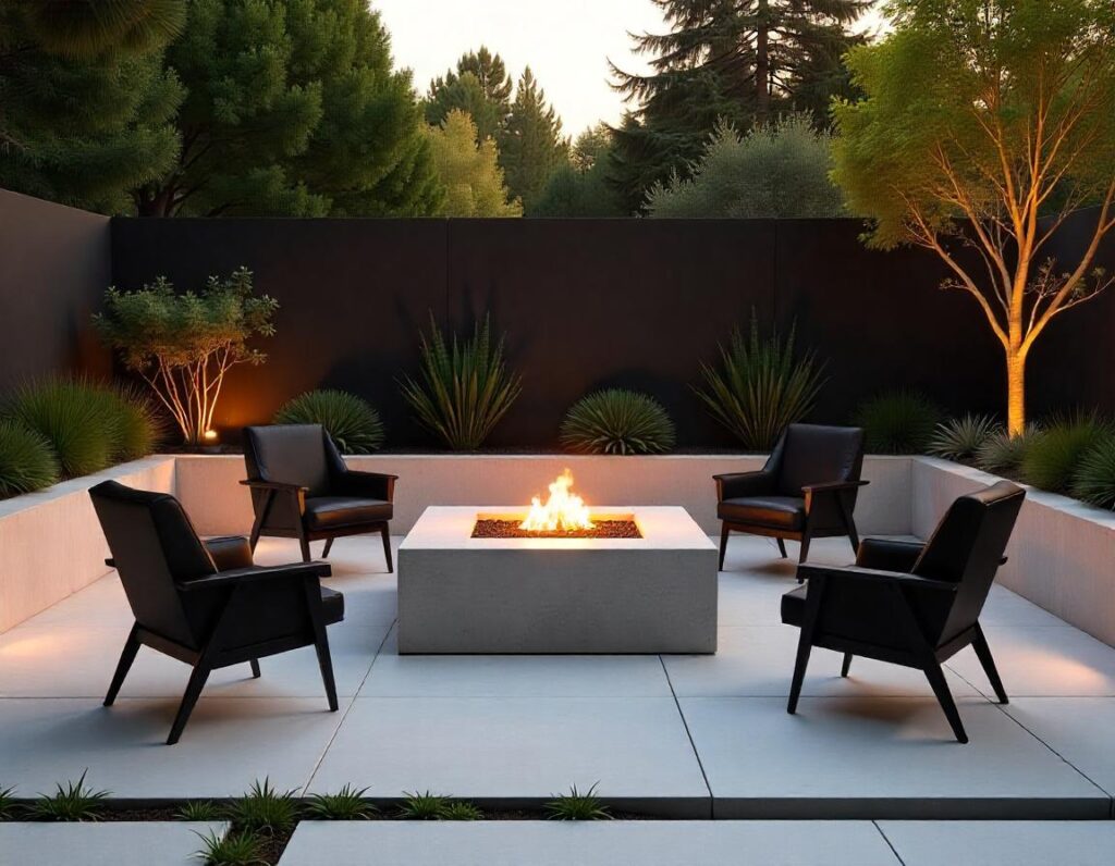 Modern-Concrete-Patio-with-Fire-Pit-design-idea-16