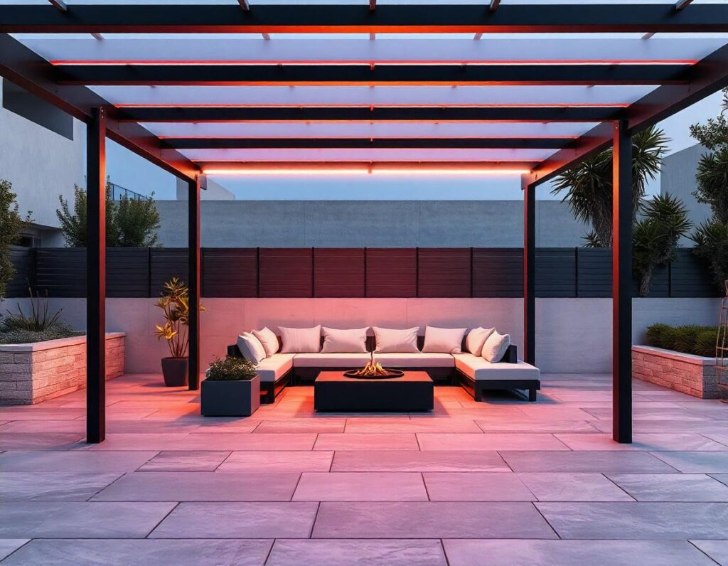 Modern-Stone-Patio-with-Minimalistic-Pergola-design-idea-5