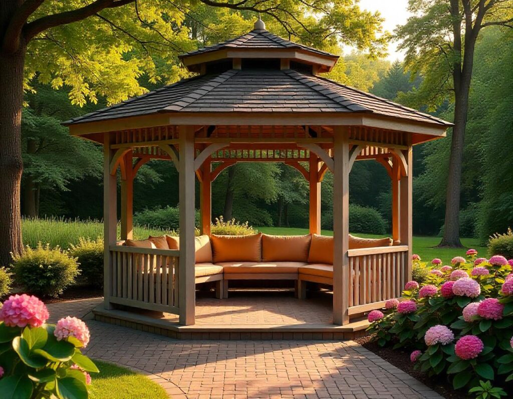 Octagonal-Gazebo-with-Wrap-Around-Benches-design-idea-15