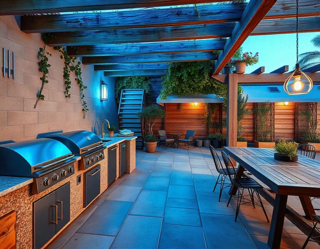 Outdoor-Kitchen-with-Built-In-Grill-and-Sink-design-idea-16