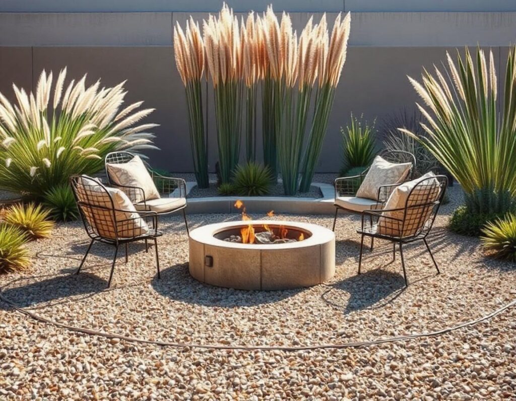 Patio-with-Gravel-Landscaping-and-Fire-Pit-design-idea-16