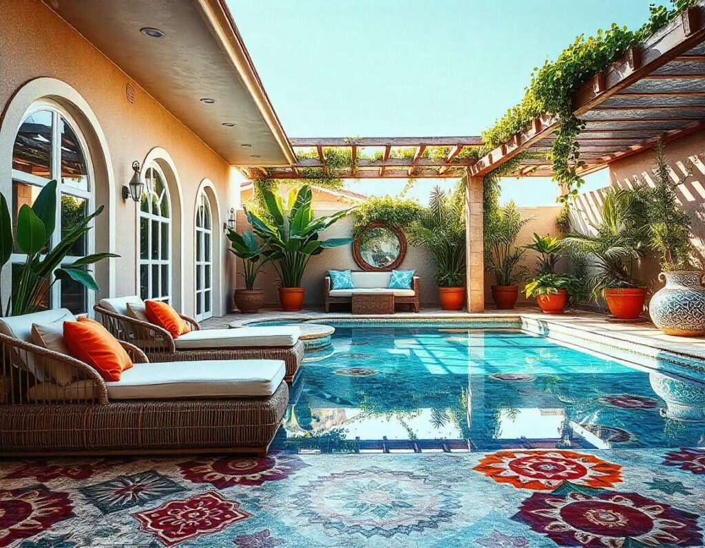 Patio-with-Pool-and-Artistic-Mosaic-Tiles-design-idea-20