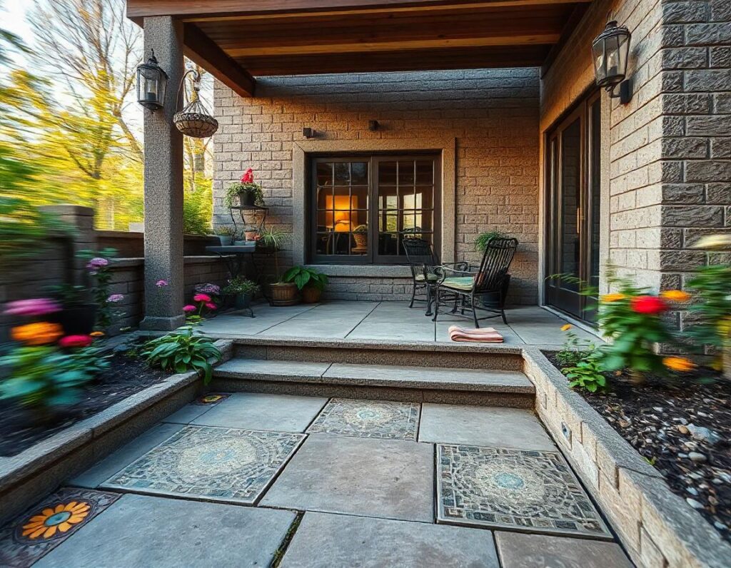 Raised-Patio-with-Mosaic-Tile-Accents-design-idea-21