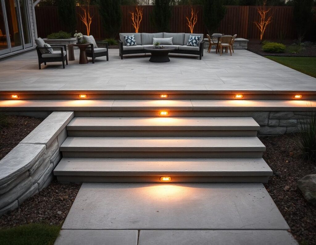 Raised-Patio-with-Steps-and-Lighting-design-idea-14