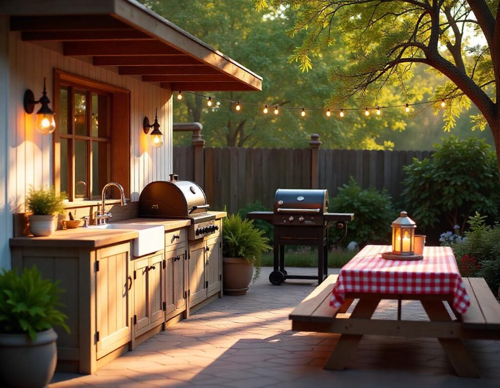 Rustic-Farmhouse-Style-Outdoor-Kitchen-design-idea-8