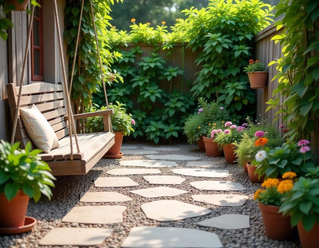 Rustic-Stone-Patio-with-Wooden-Swing-design-idea-13