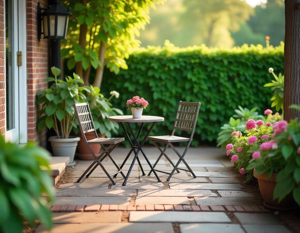 Simple-Brick-Edged-Stone-Patio-design-idea-7