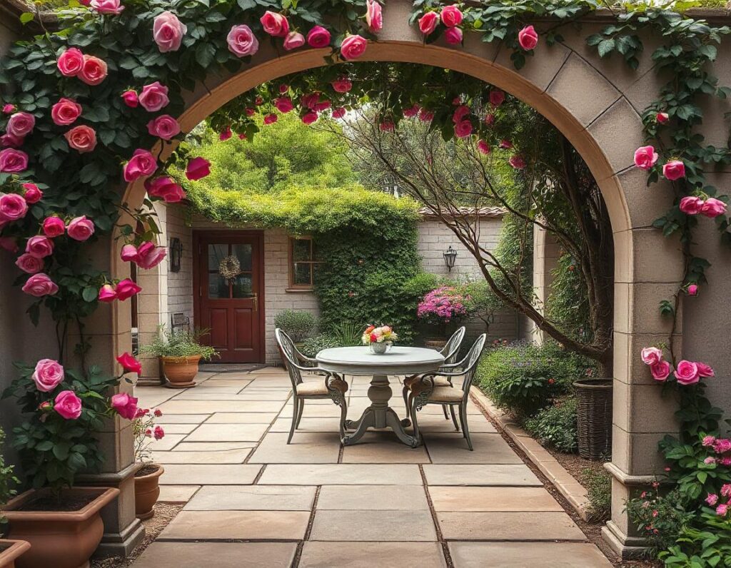 Stone-Patio-with-Arched-Trellis-design-idea-16