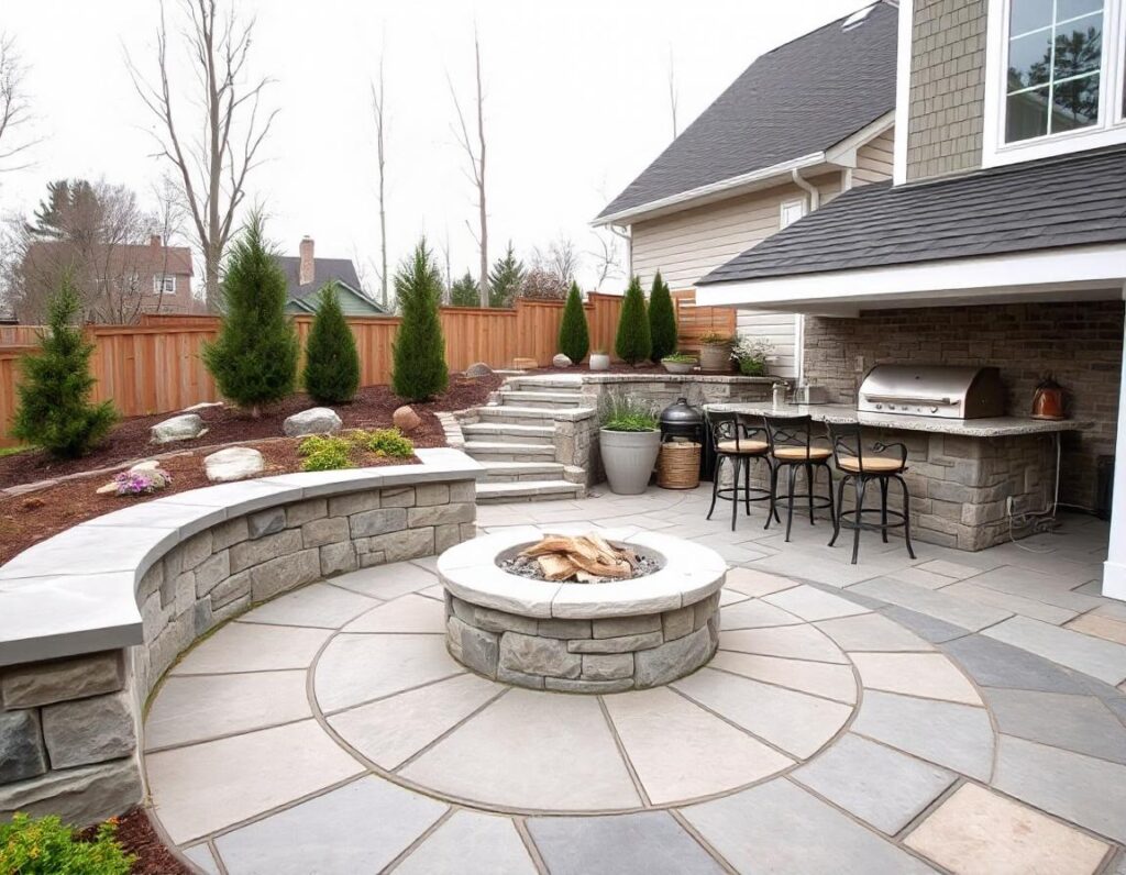 Stone-Patio-with-Fire-Pit-and-Outdoor-Kitchen-design-idea-11