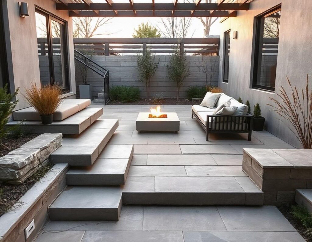 Stone-Patio-with-Floating-Steps-design-idea-21