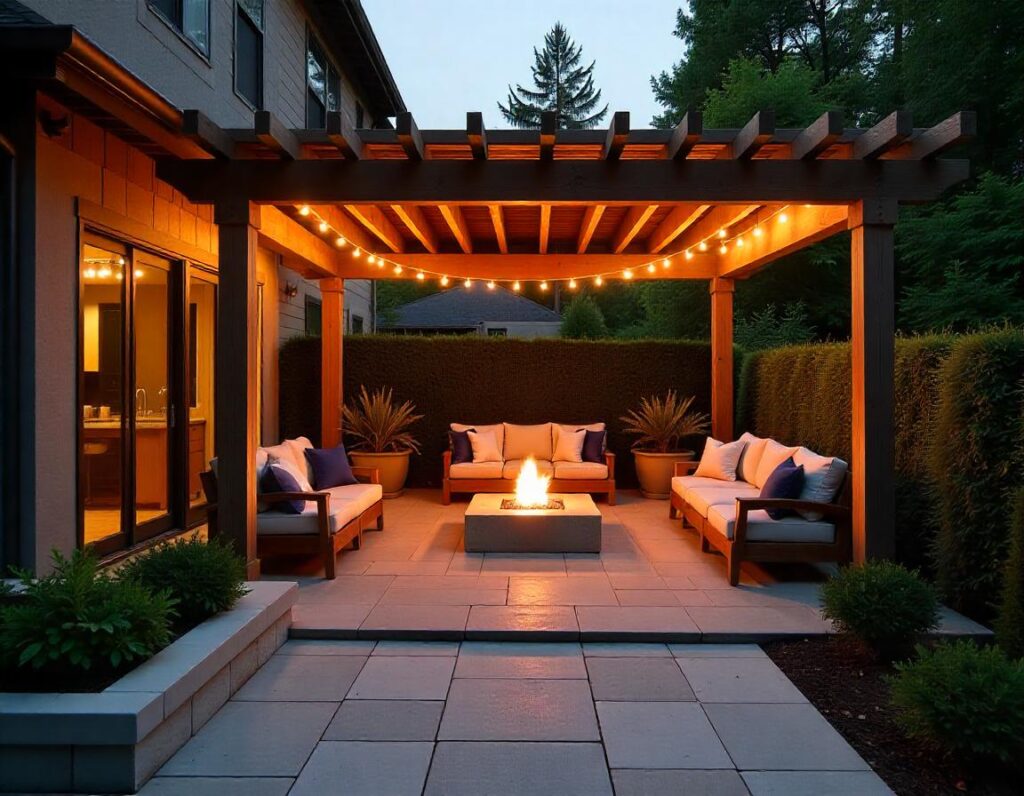 T-Shaped-Concrete-Patio-with-Pergola-design-idea-12