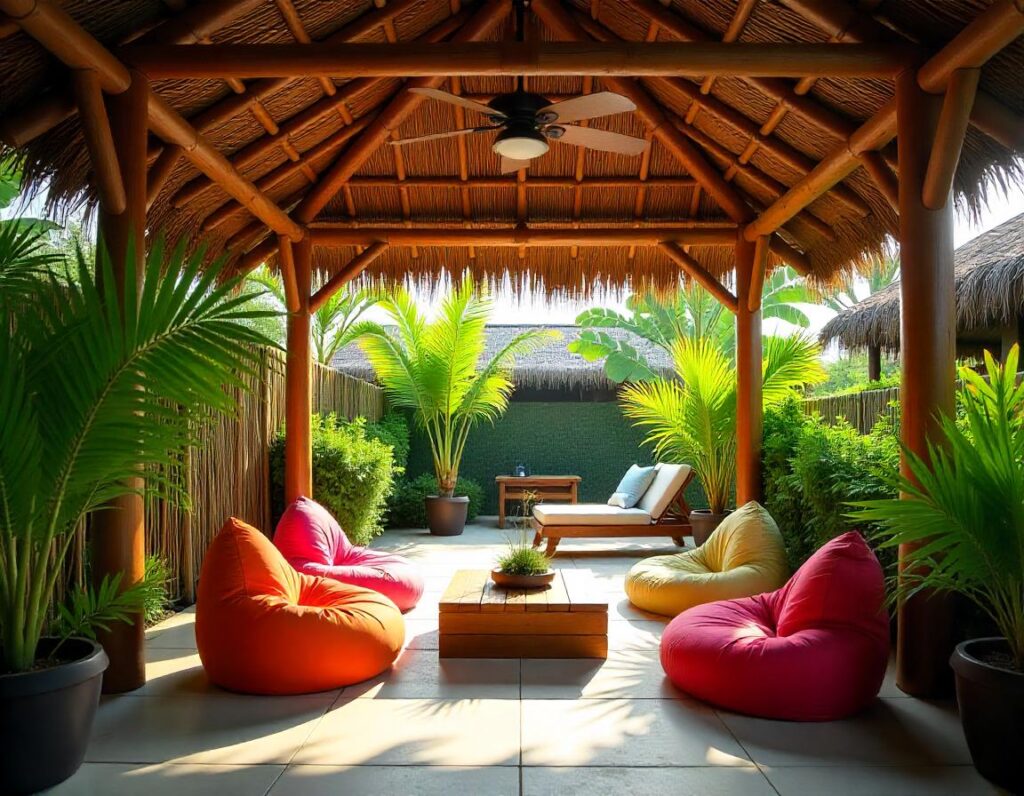 Tropical-Bamboo-Gazebo-with-Ceiling Fan-design-idea-5