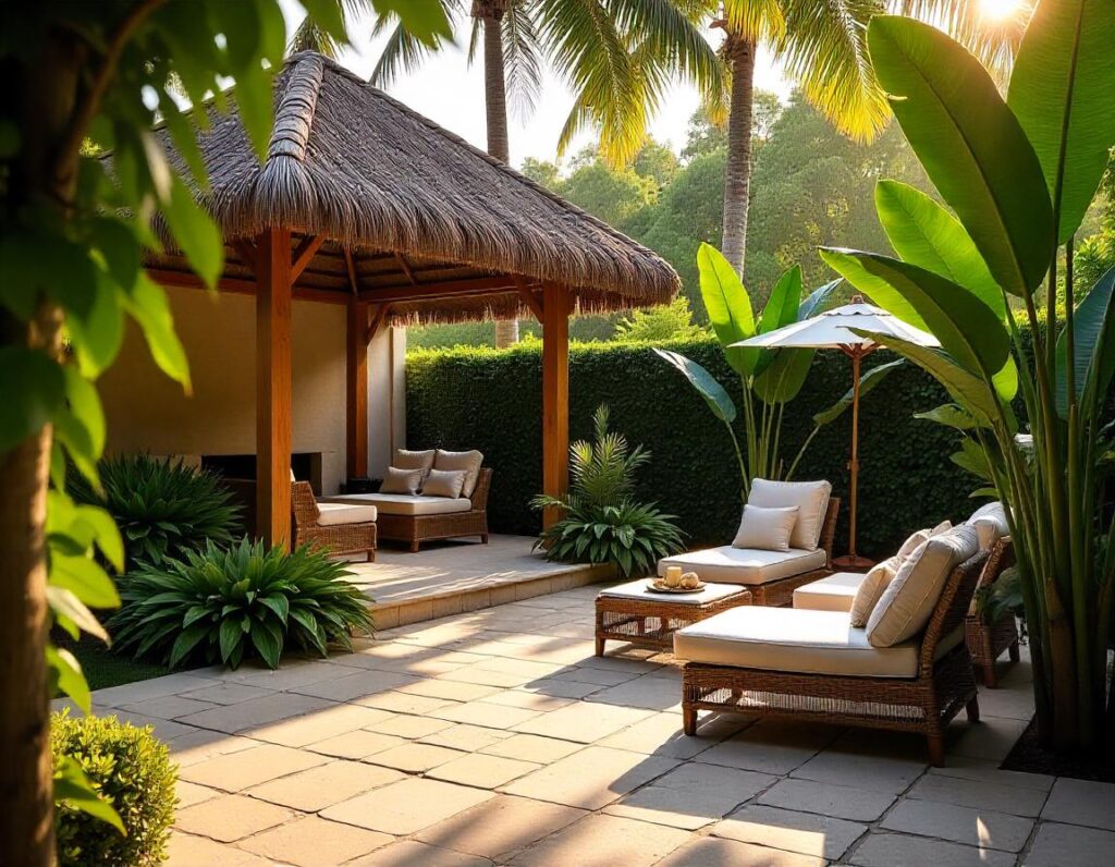 Tropical-Stone-Patio-with-Bamboo-Gazebo-design-idea-20