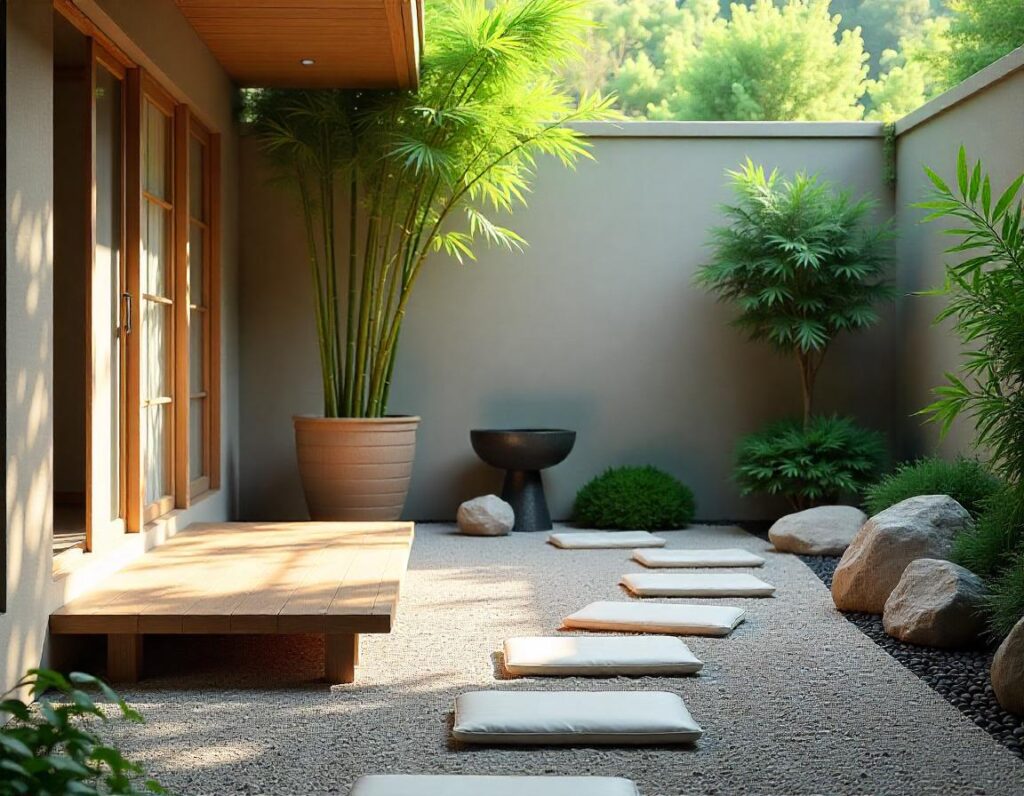 Zen-Inspired-Patio-with-Gravel-and-Bamboo-design-idea-4